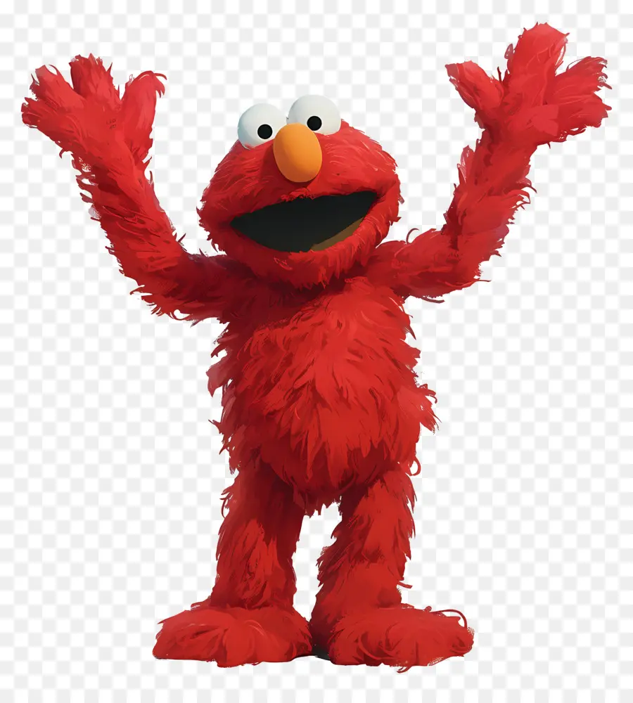 Elmo，Personnage à Fourrure Rouge PNG