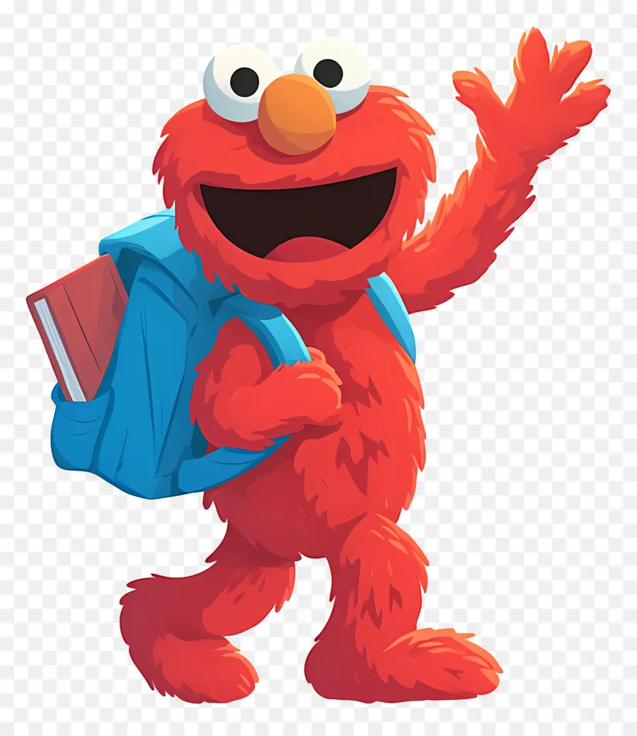 Elmo，Personnage à Fourrure Rouge PNG