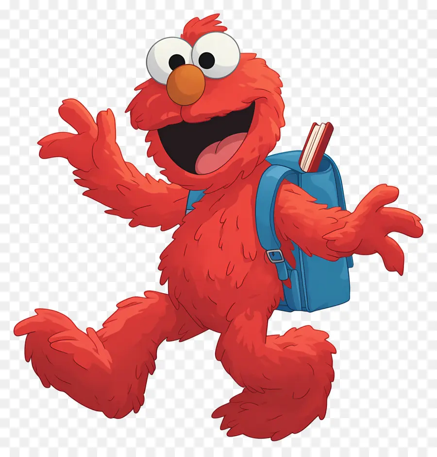 Elmo，Personnage à Fourrure Rouge PNG