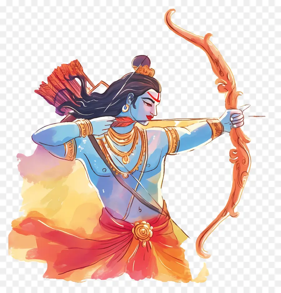 Dussehra，Archer Bleu PNG