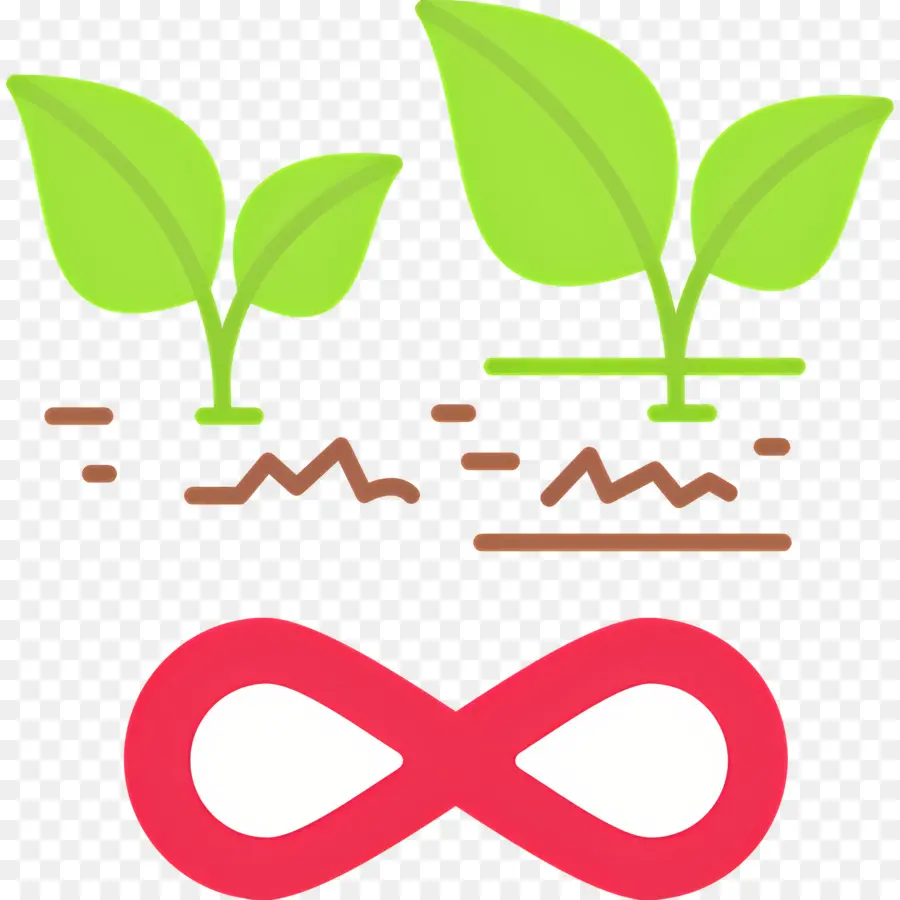 Durabilité，Plantes Avec Symbole De L'infini PNG