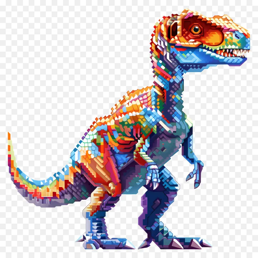 Dinosaure Pixelisé，Dinosaure Pixélisé PNG