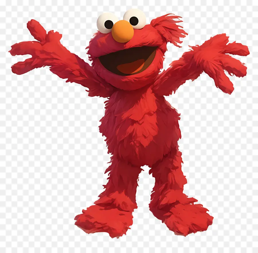 Elmo，Personnage à Fourrure Rouge PNG