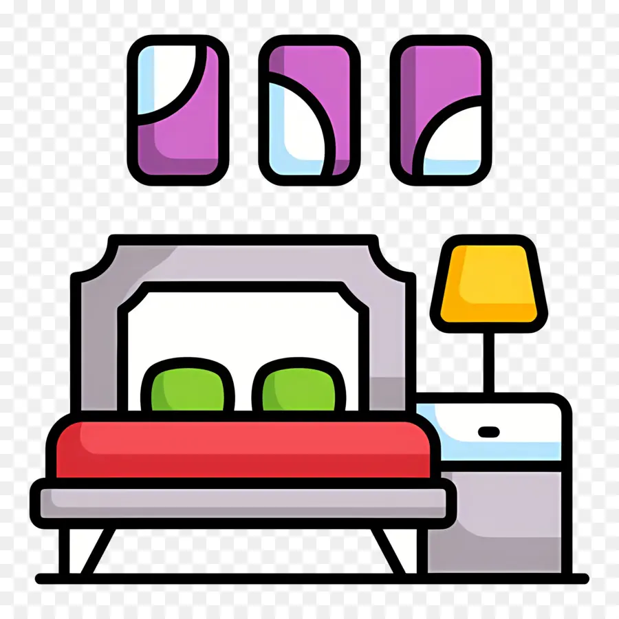 Chambre à Coucher，Chambre Avec Décor PNG