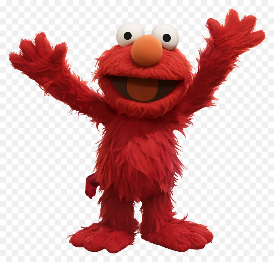 Elmo，Personnage à Fourrure Rouge PNG