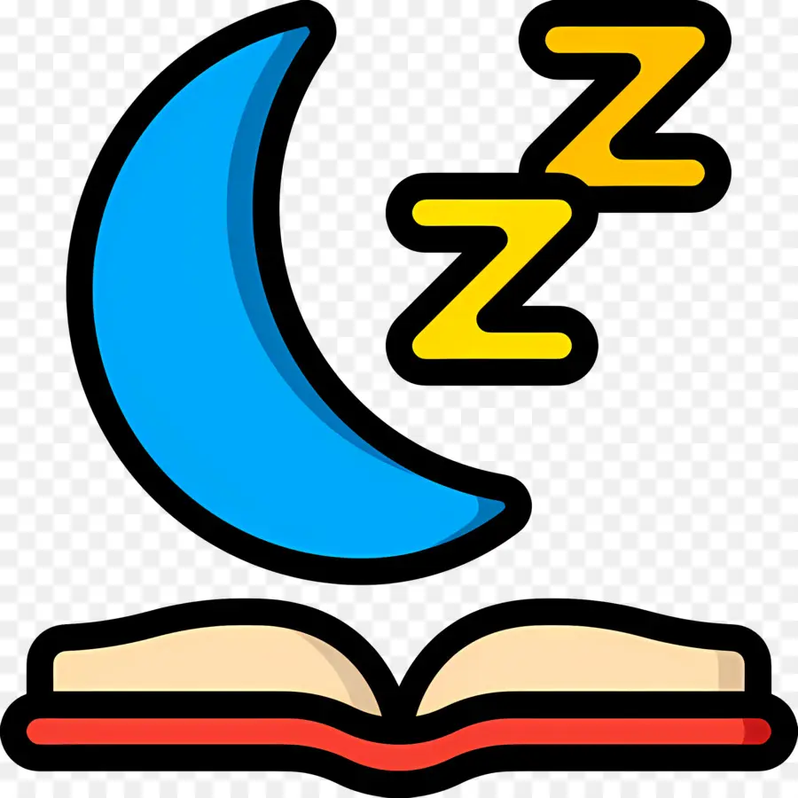 Dormir Zzz，Lune Et Livre PNG