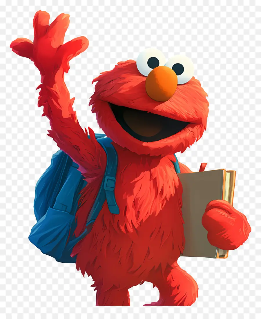 Elmo，Personnage à Fourrure Rouge PNG