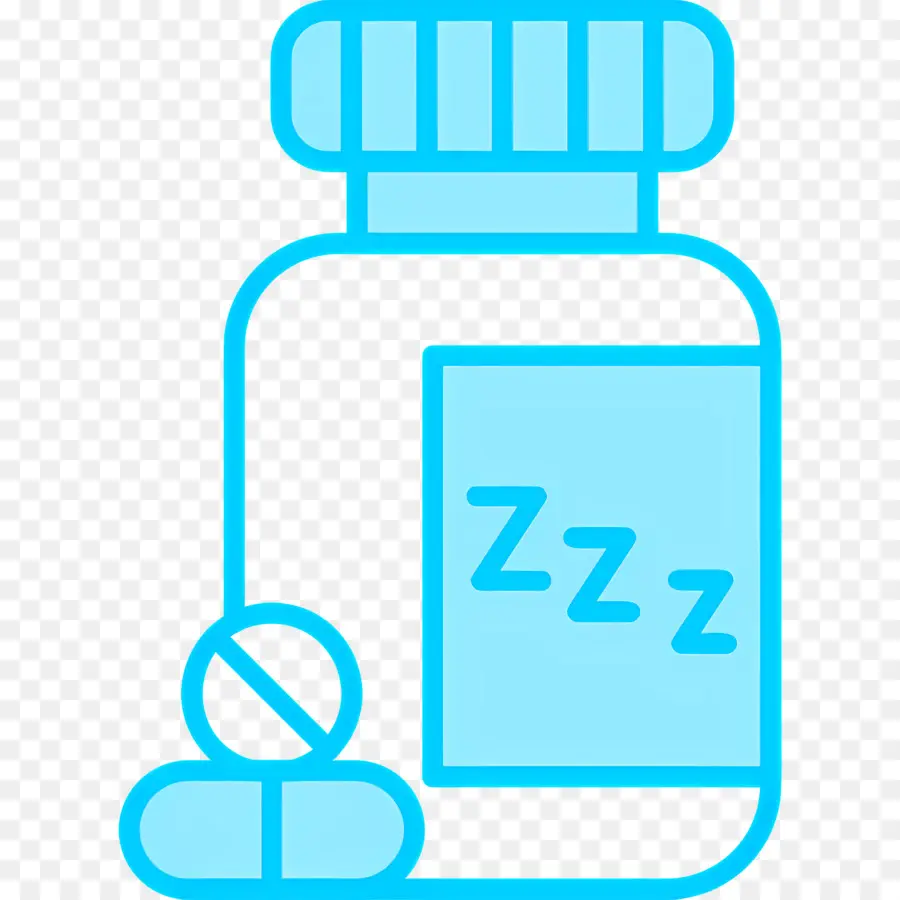 Médecine Du Sommeil，Flacon De Médicament Bleu PNG