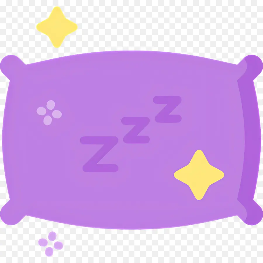 Dormir Zzz，Oreiller Violet PNG