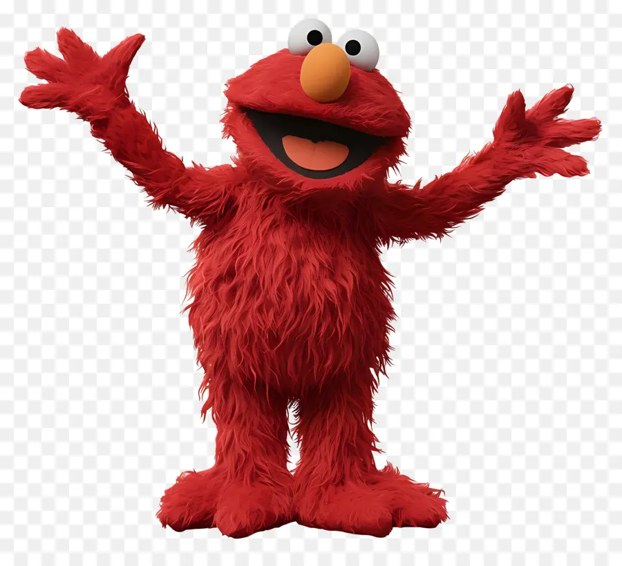 Elmo，Personnage à Fourrure Rouge PNG