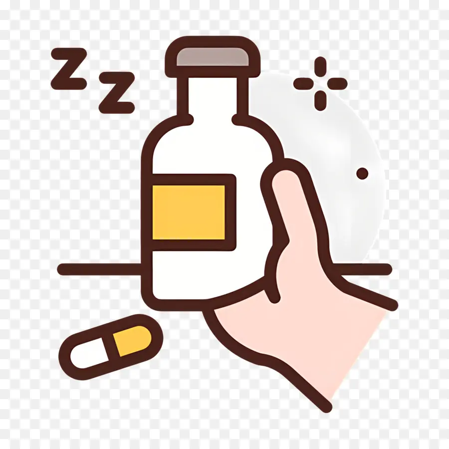 Dormir Zzz，Flacon De Médicament PNG