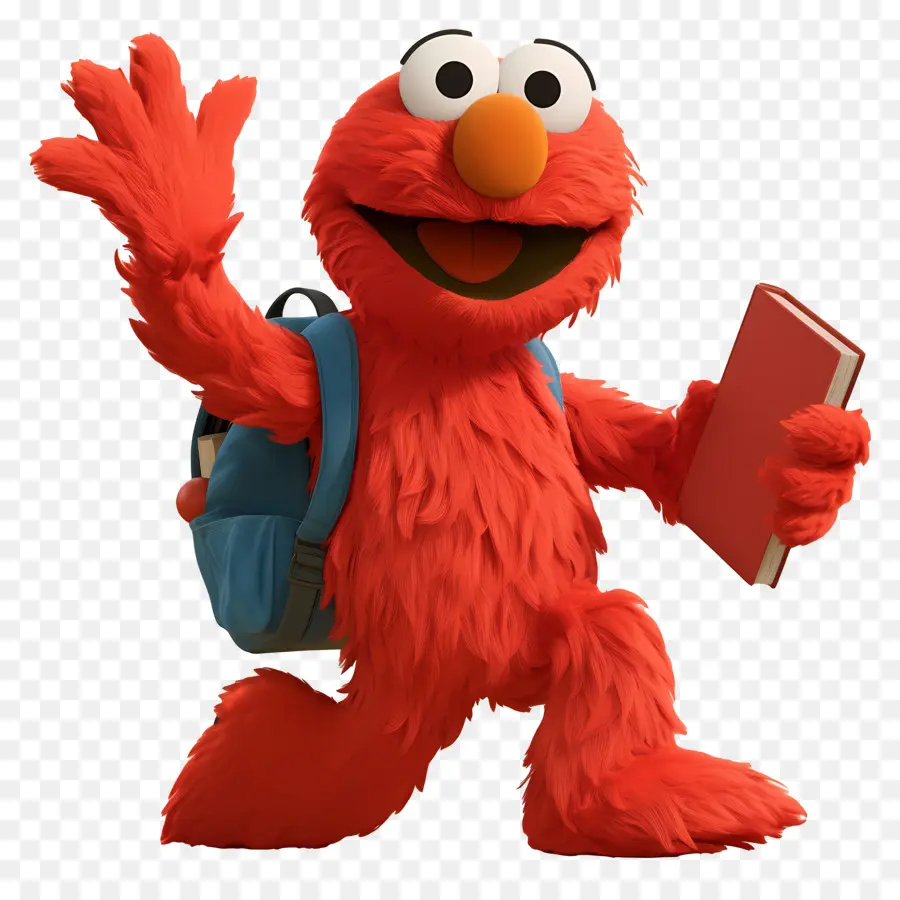 Elmo，Personnage à Fourrure Rouge PNG