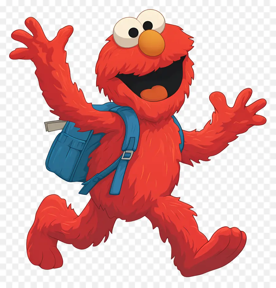 Elmo，Personnage à Fourrure Rouge PNG