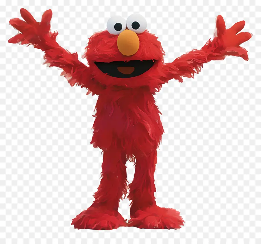 Elmo，Personnage à Fourrure Rouge PNG