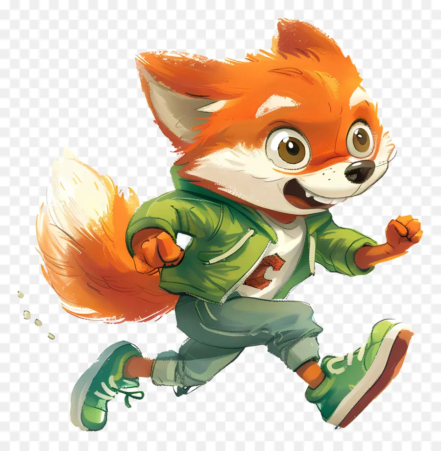 Renard Mignon，Renard En Manteau PNG