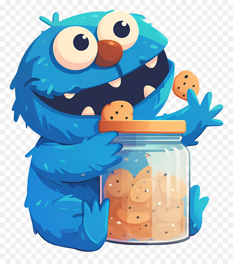 Monstre Aux Biscuits，Monstre Aux Biscuits Bleus PNG