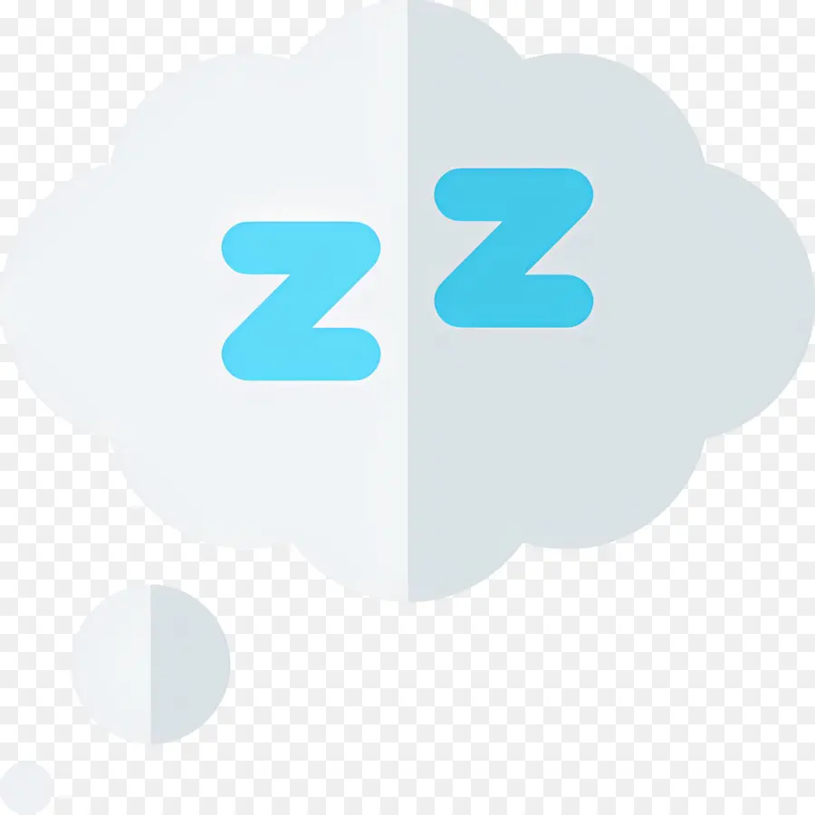 Dormir Zzz，Bulle De Pensée Endormie PNG