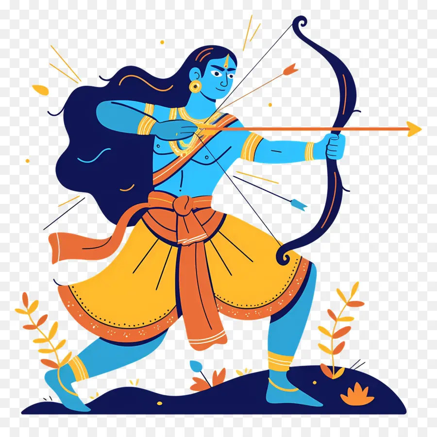 Dussehra，Archer Bleu PNG