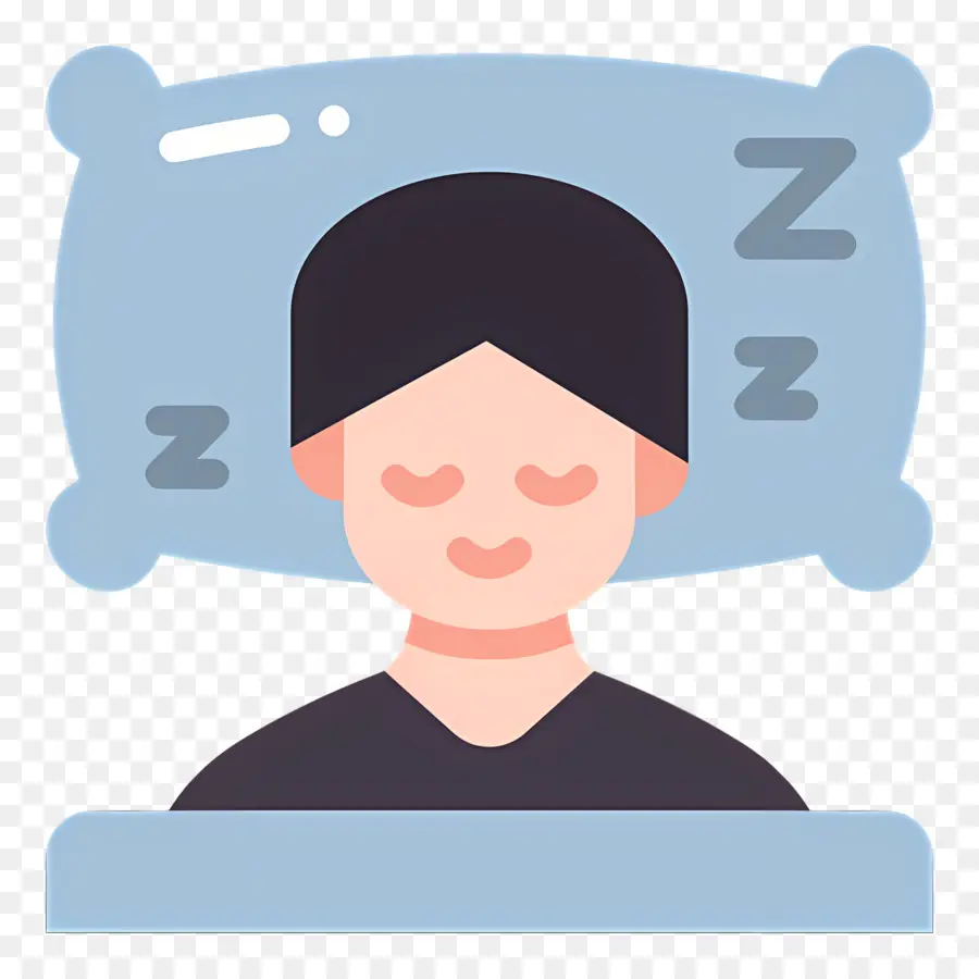 Dormir Zzz，Personne Endormie Avec Oreiller PNG