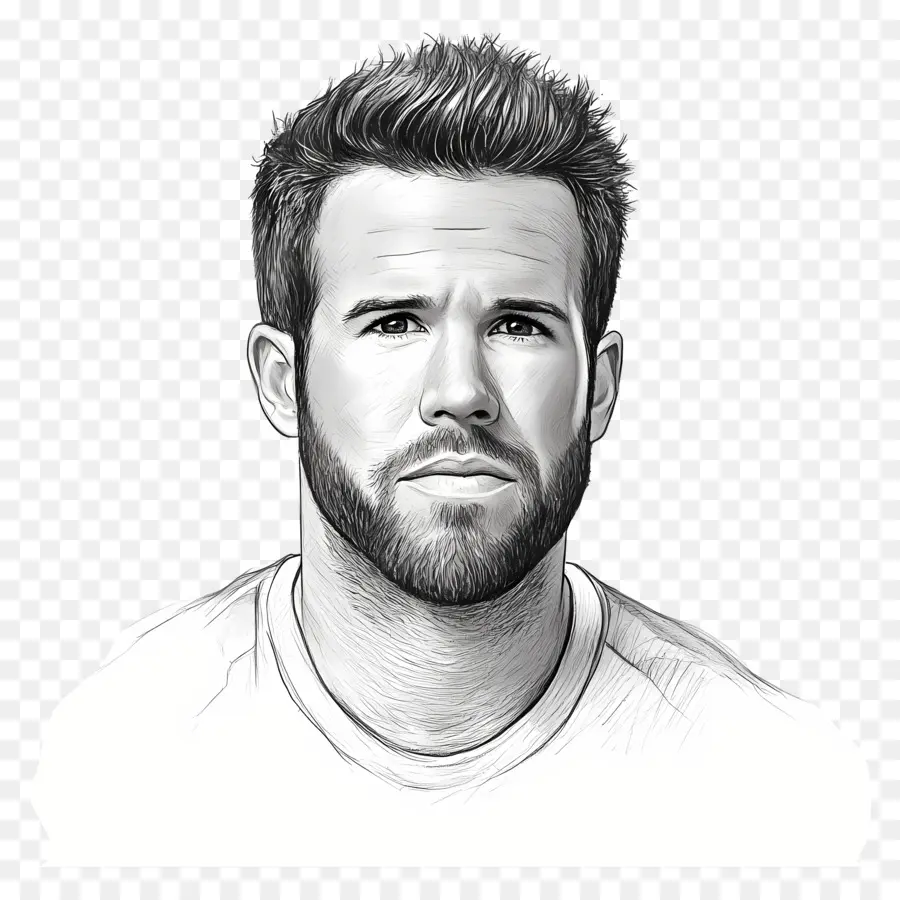 Ryan Reynolds，Croquis De Portrait PNG