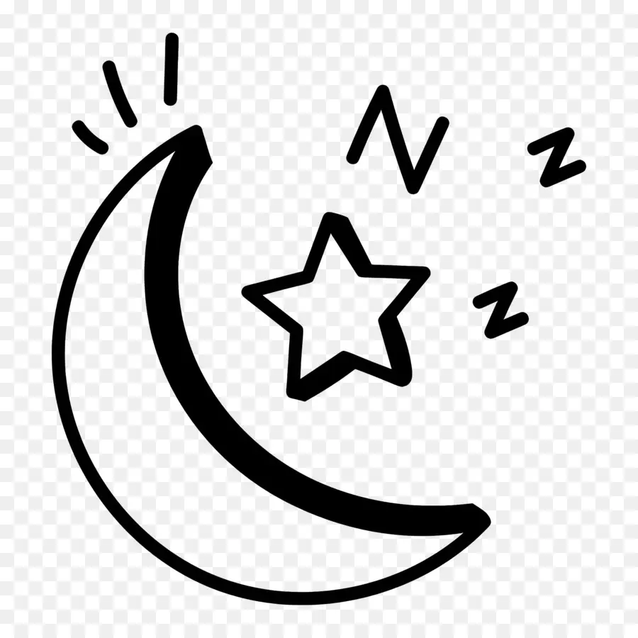 Dormir Zzz，Lune Et étoile PNG