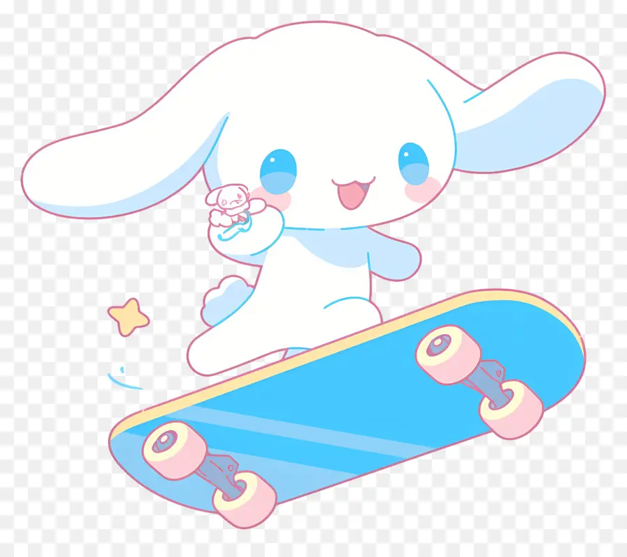 Cannelle Mignonne，Personnage Mignon Sur Skateboard PNG