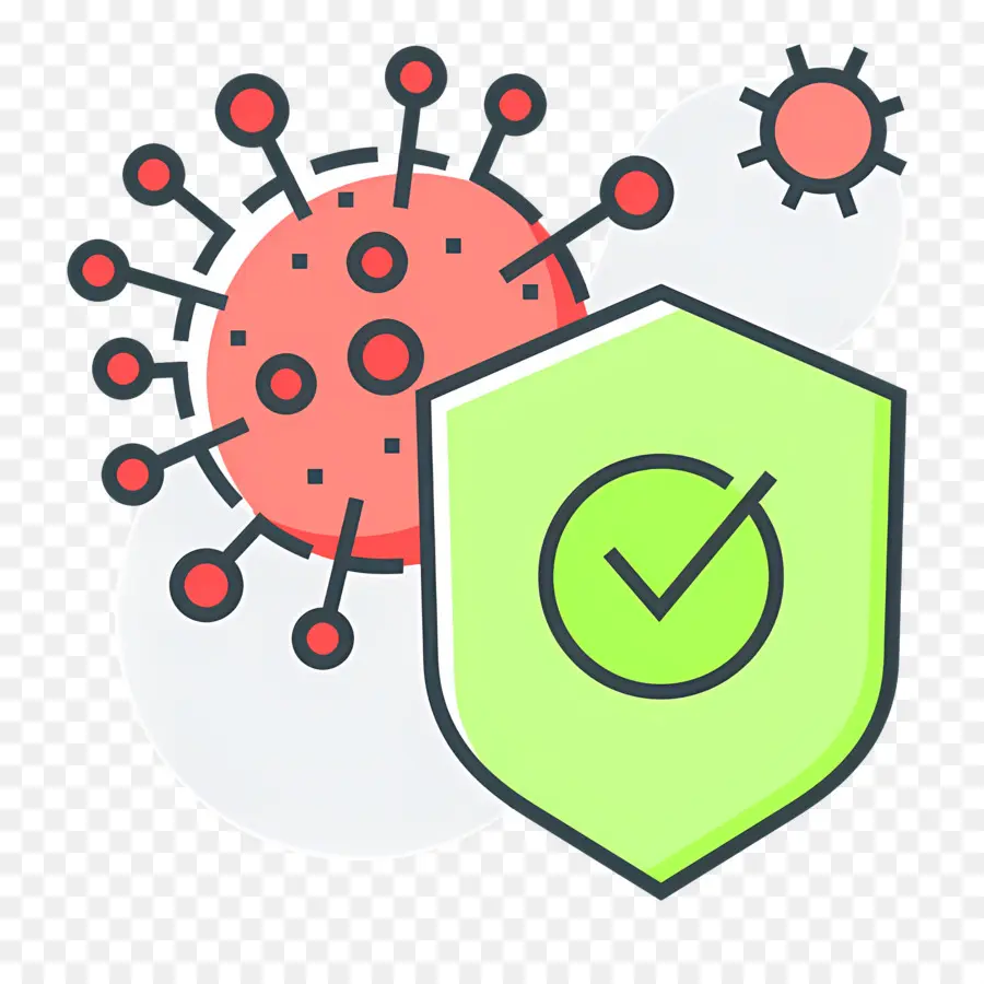 Immunité，Virus Et Bouclier PNG