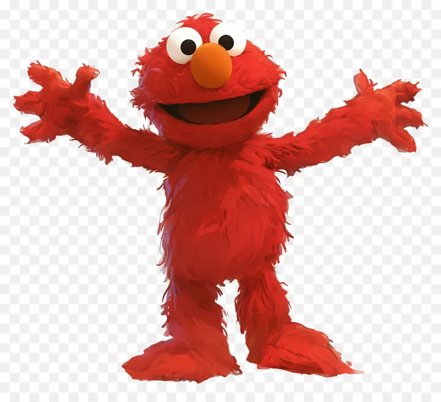 Elmo，Personnage à Fourrure Rouge PNG