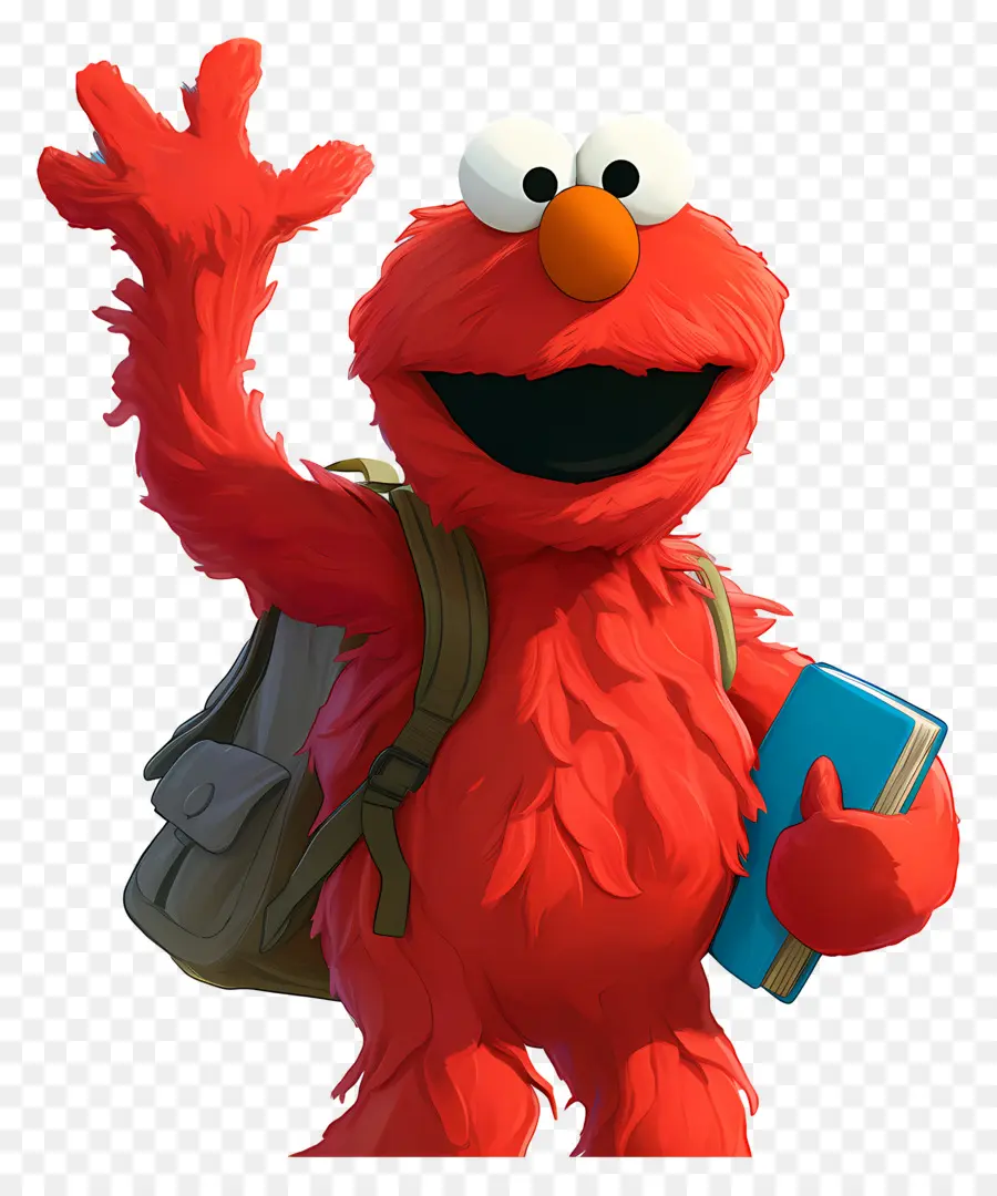 Elmo，Personnage à Fourrure Rouge PNG