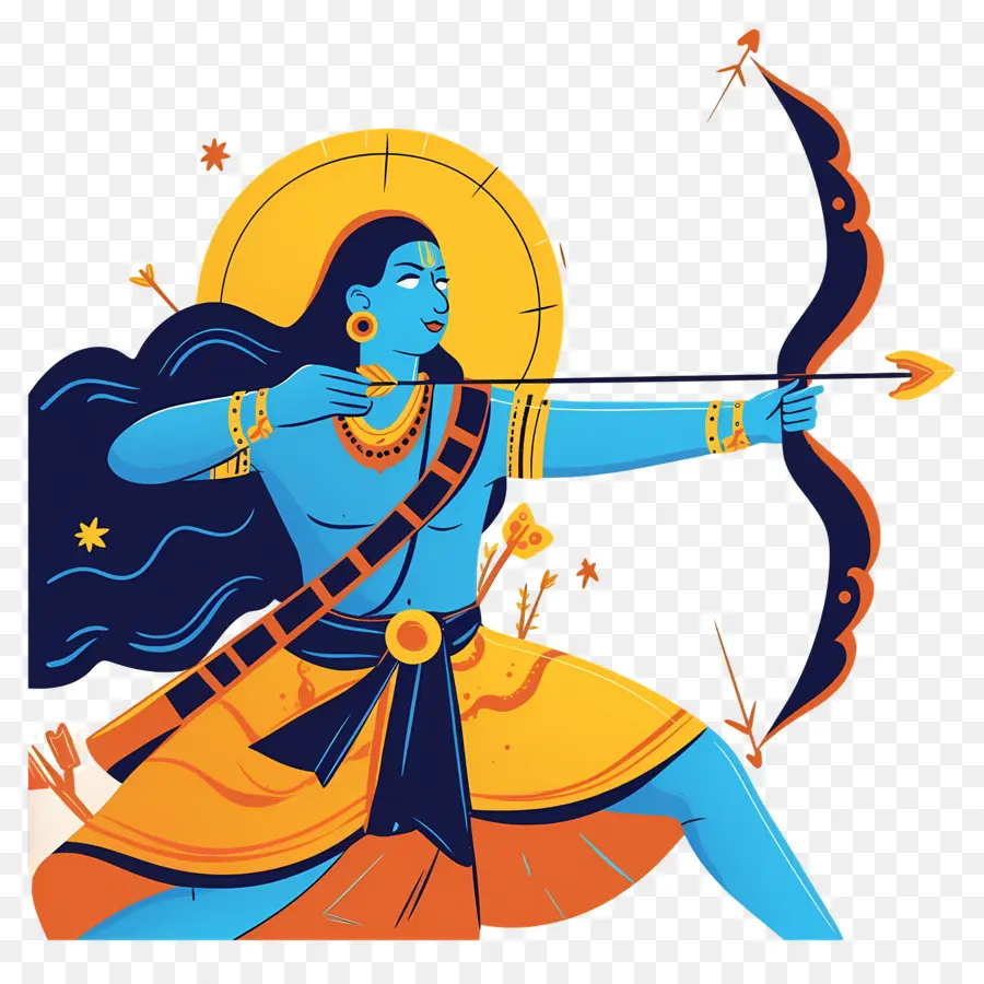 Dussehra，Archer Bleu PNG