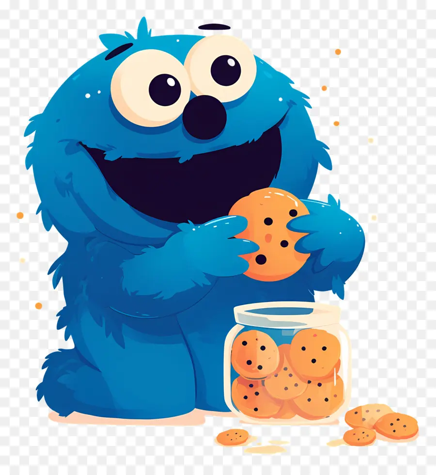 Monstre Aux Biscuits，Monstre Aux Biscuits Bleus PNG