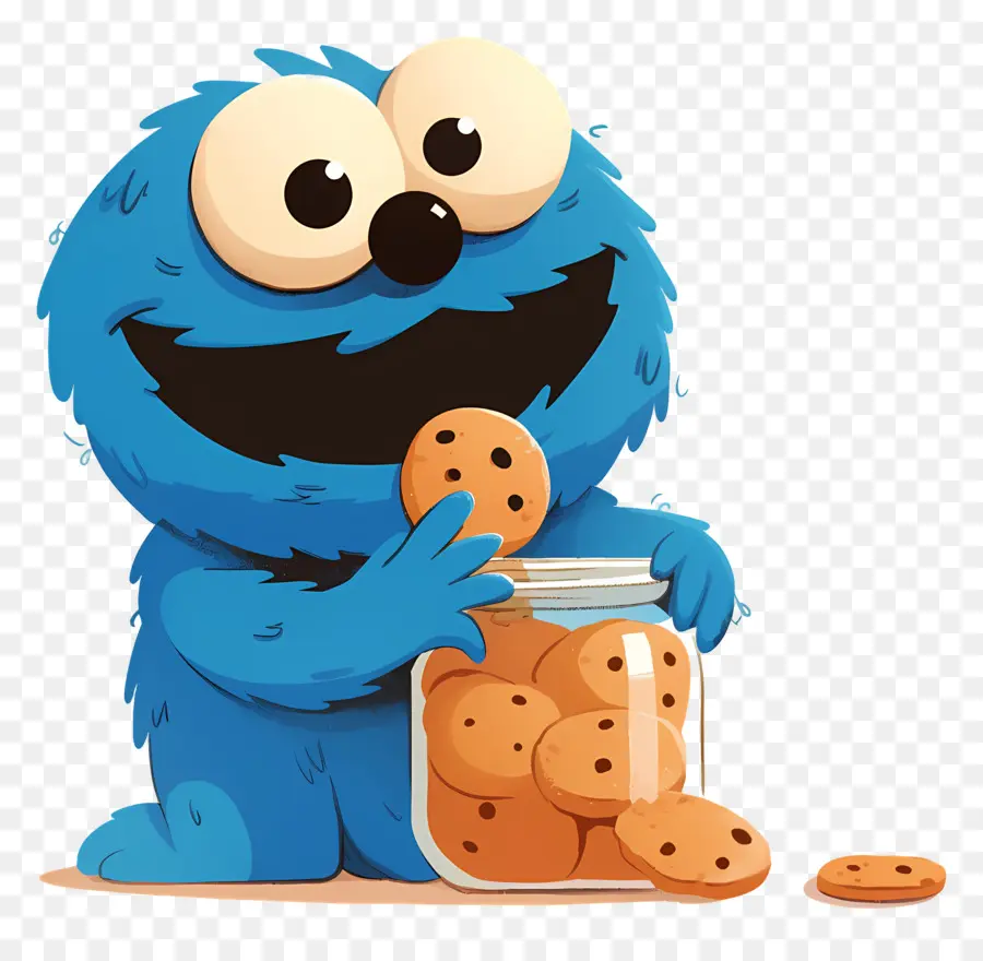 Monstre Aux Biscuits，Monstre Aux Biscuits Bleus PNG