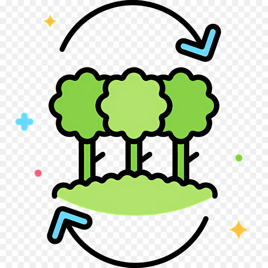 Durabilité，Arbres Avec Des Flèches PNG