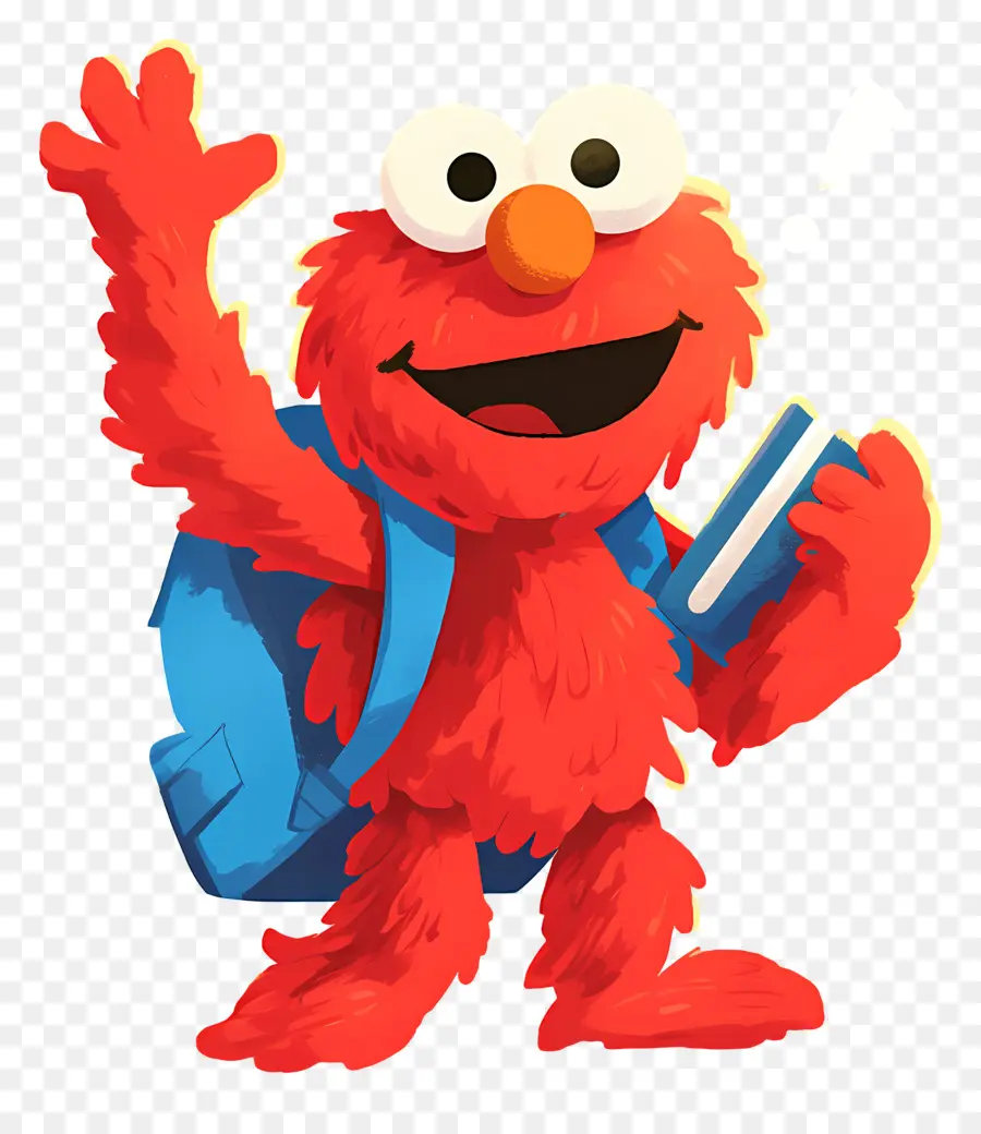 Elmo，Personnage à Fourrure Rouge PNG