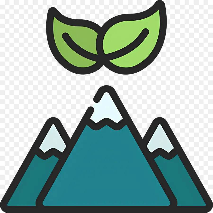 Durabilité，Montagne Avec Des Feuilles PNG