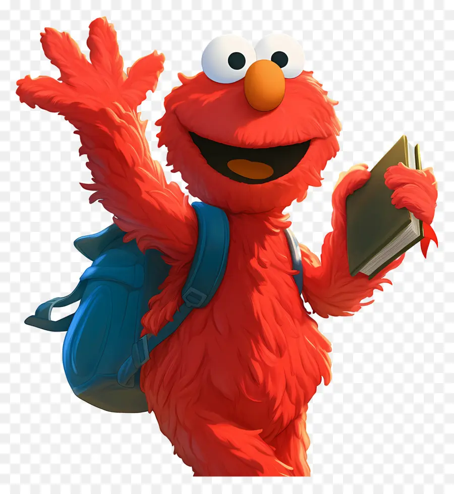 Elmo，Personnage à Fourrure Rouge PNG