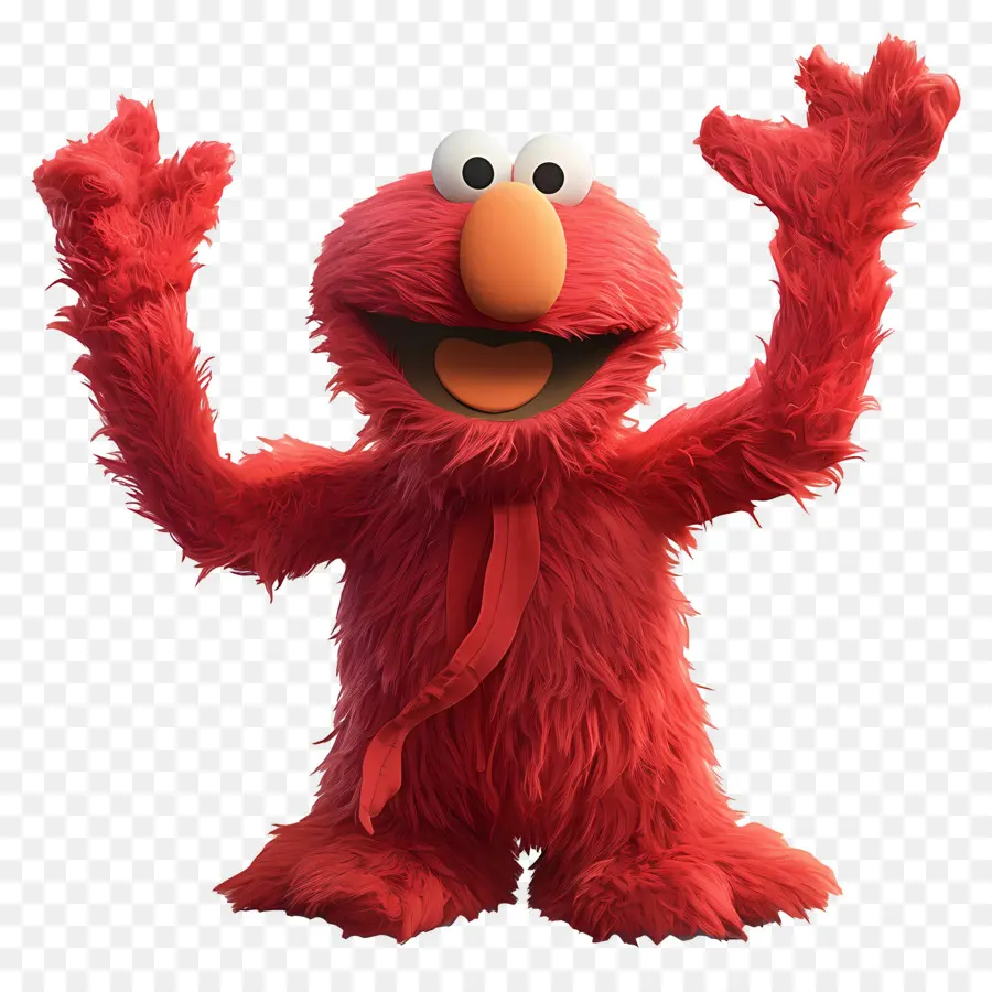 Elmo，Personnage à Fourrure Rouge PNG