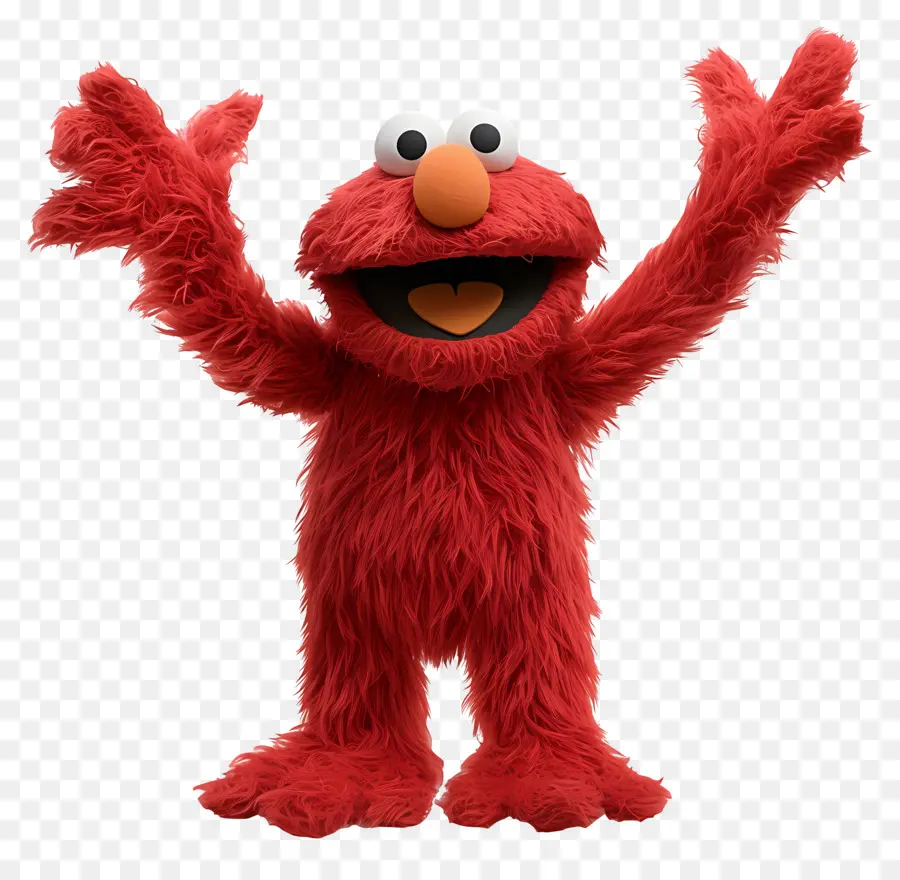 Elmo，Personnage à Fourrure Rouge PNG