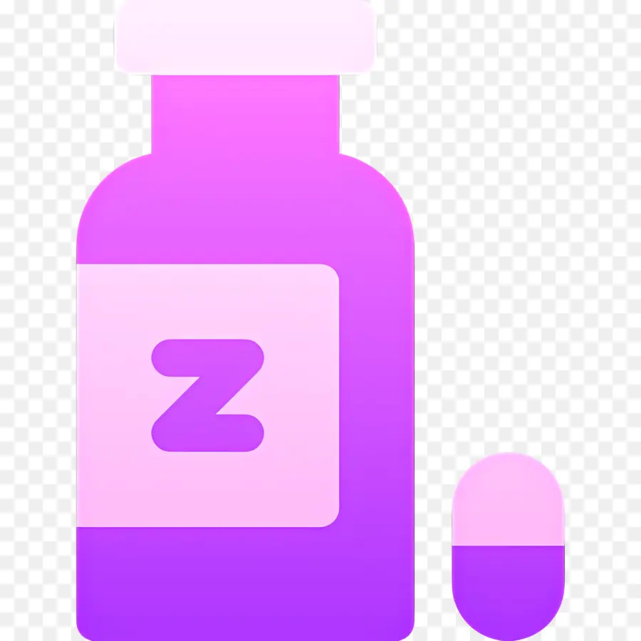 Dormir Zzz，Flacon De Médicament Violet PNG