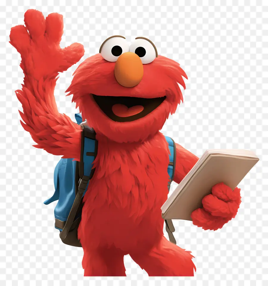 Elmo，Personnage à Fourrure Rouge PNG