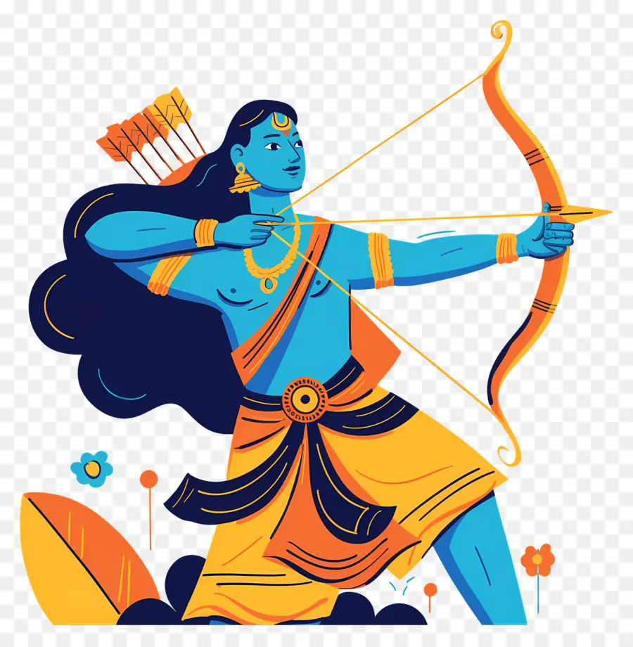 Dussehra，Archer Bleu PNG