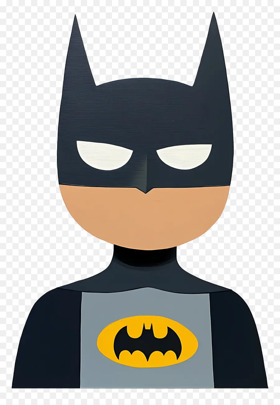 Homme Chauve Souris，Visage De Super Héros Minimaliste PNG