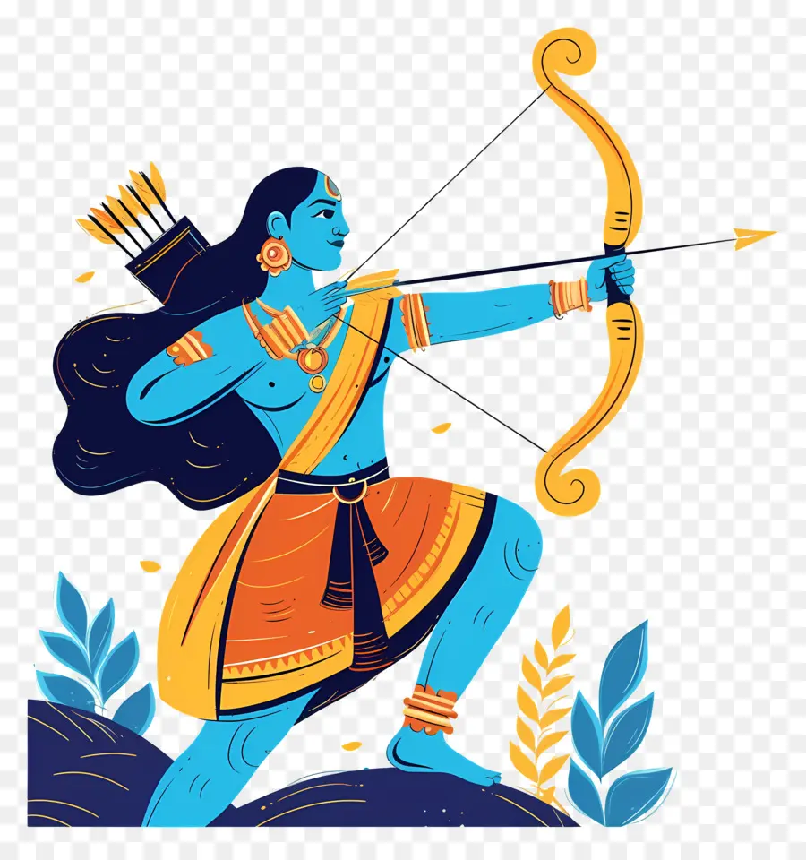 Dussehra，Archer Bleu PNG