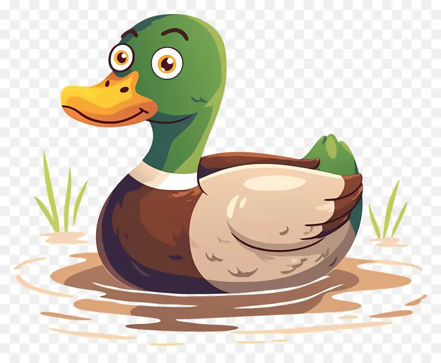 Caricature De Canard，Canard Dans L'eau PNG