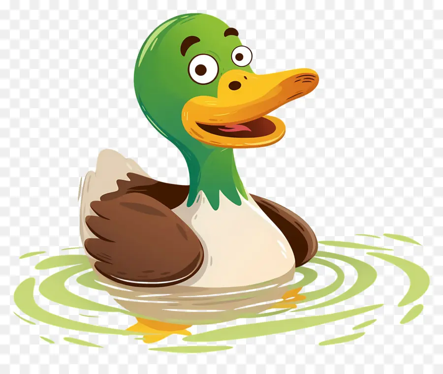 Caricature De Canard，Canard Dans L'eau PNG