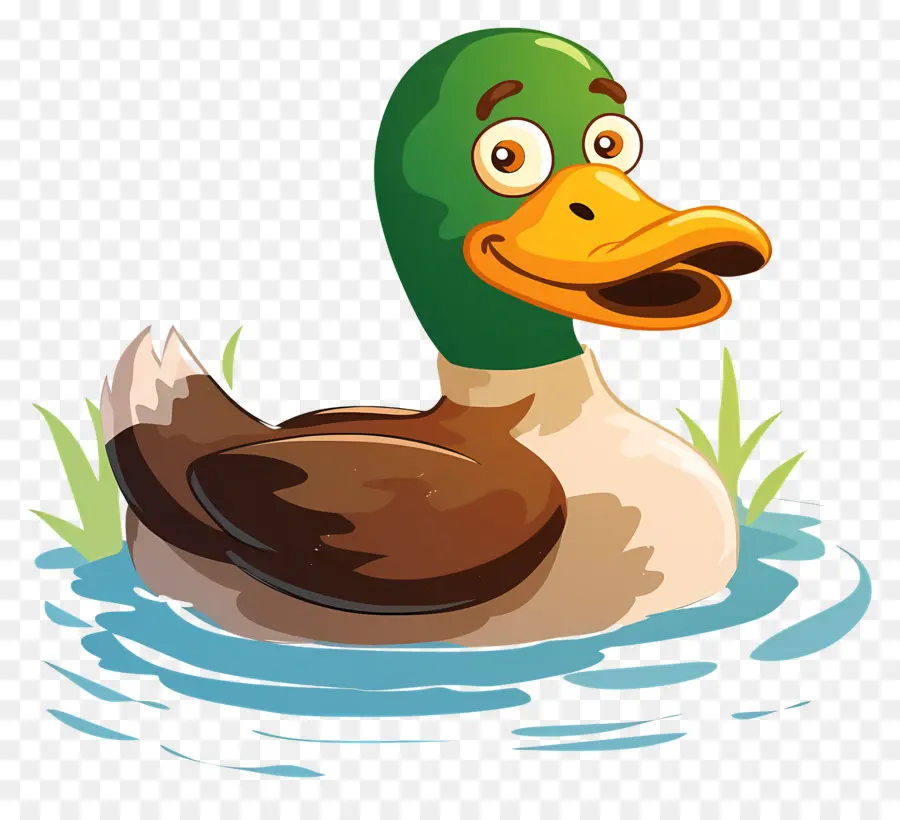 Caricature De Canard，Canard Dans L'eau PNG