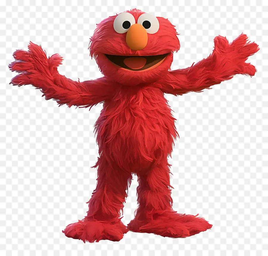 Elmo，Personnage à Fourrure Rouge PNG