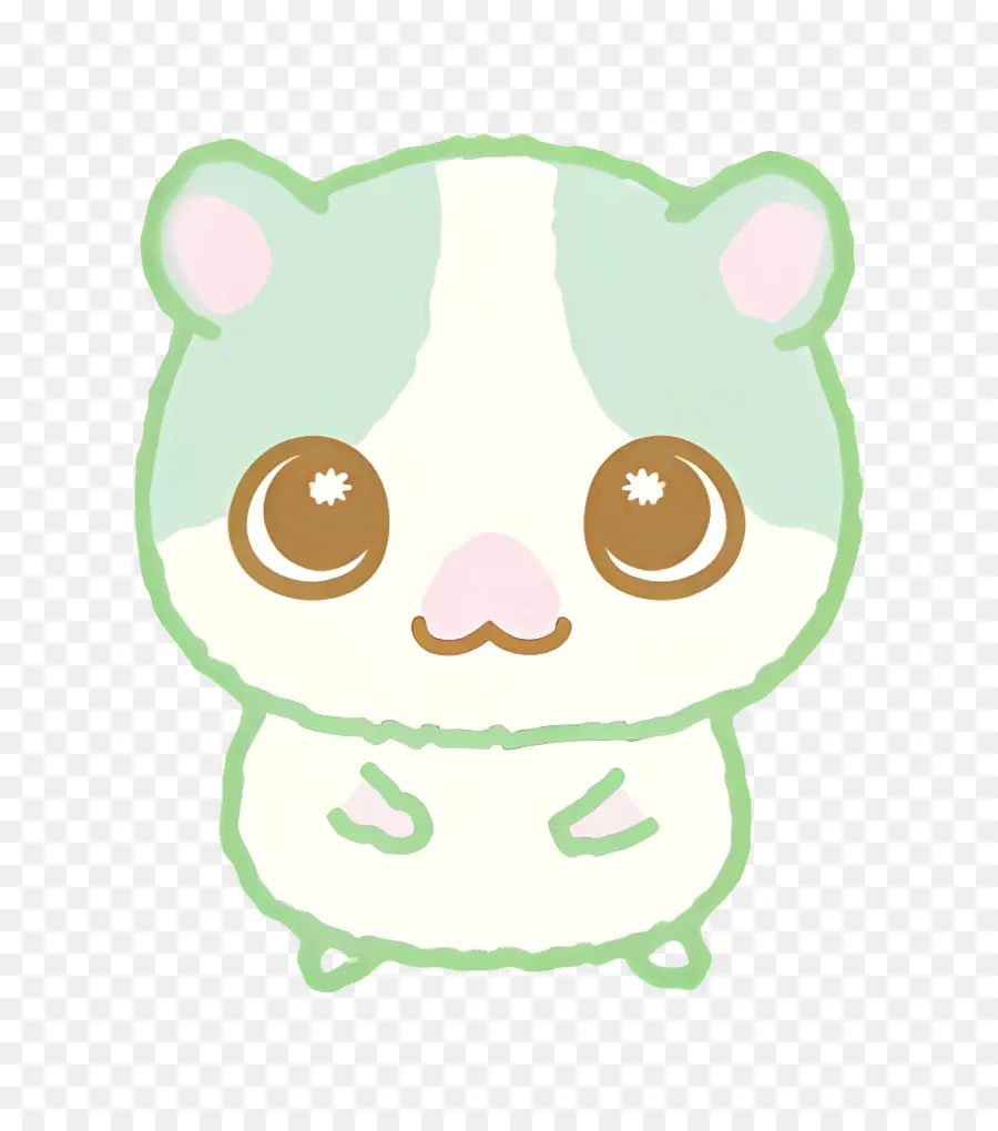 Bosanimal，Hamster Vert Et Blanc PNG