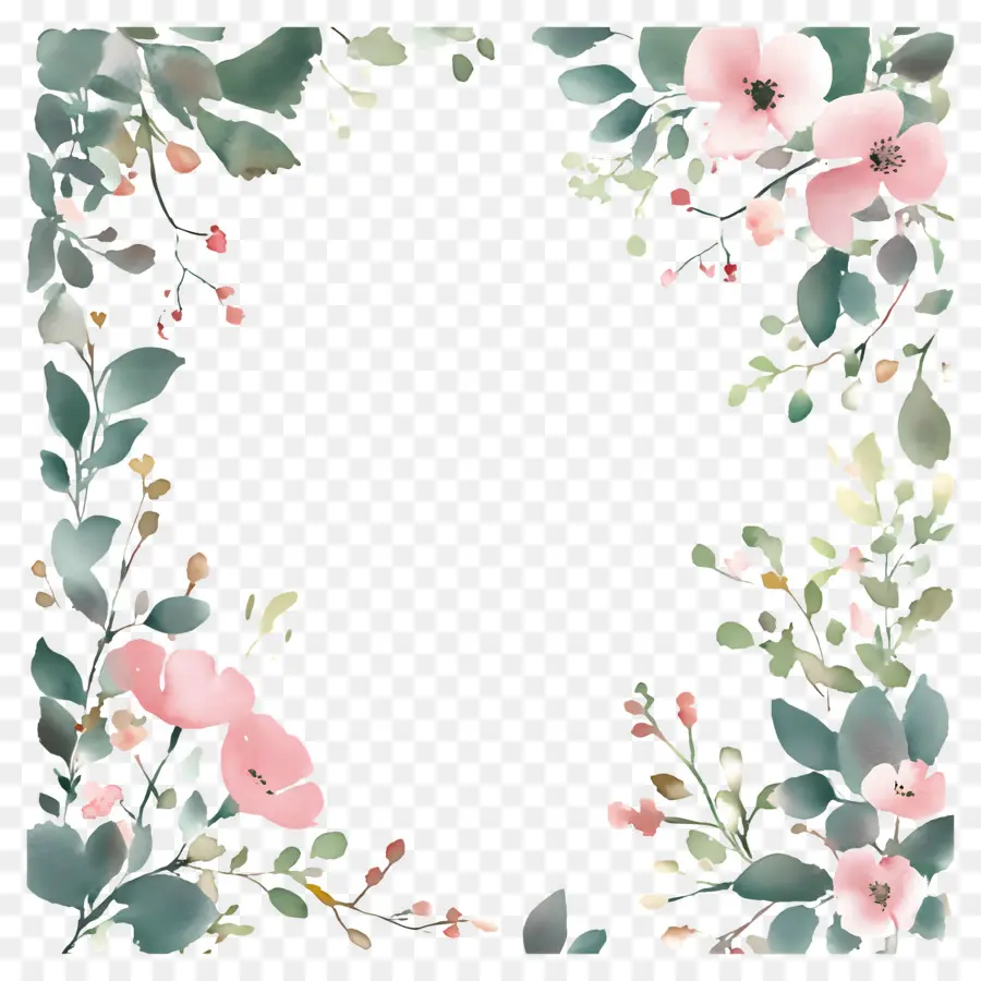 Cadre Floral，Fleurs PNG