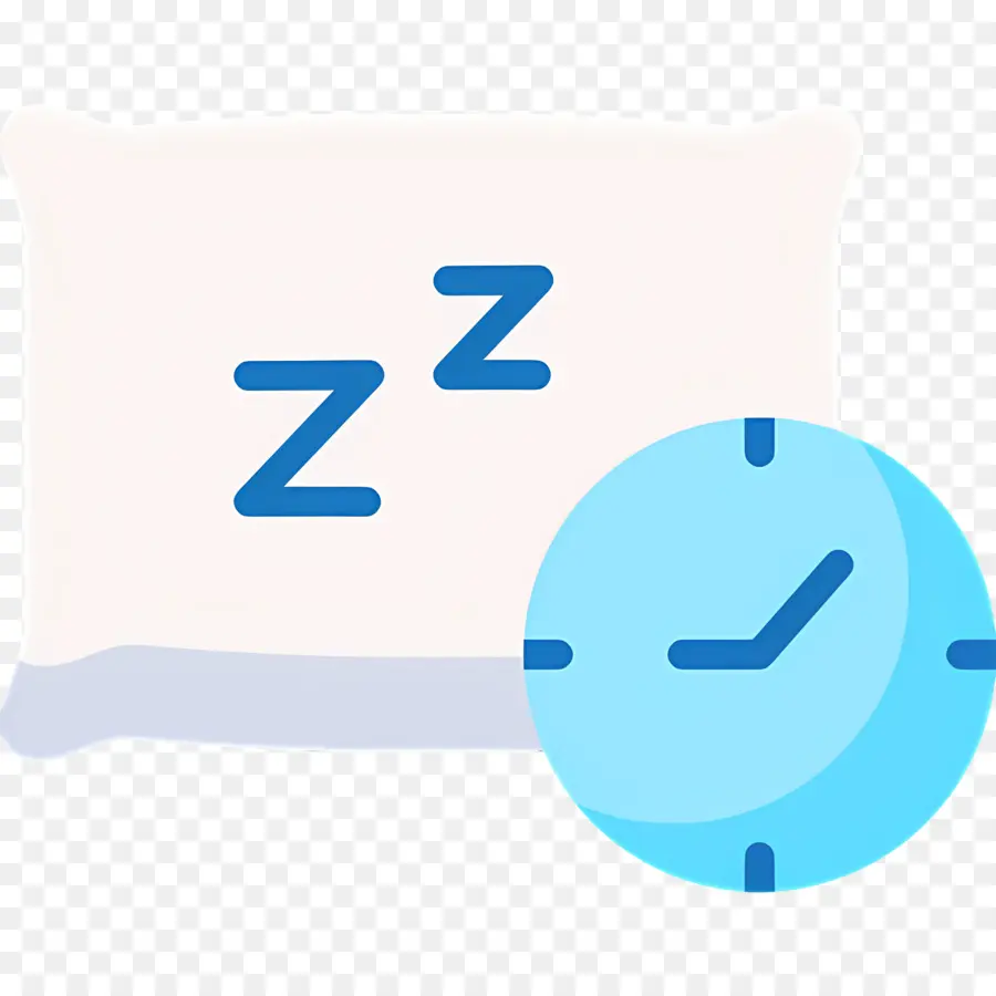 Dormir Zzz，Oreiller Et Horloge PNG